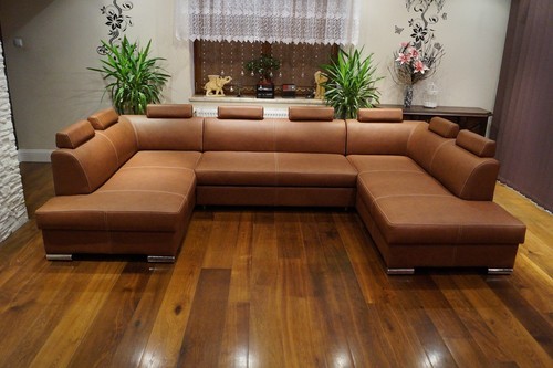 Echtleder ecksofa form - echtleder,