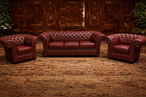 Chesterfield echt leder - chesterfield,
