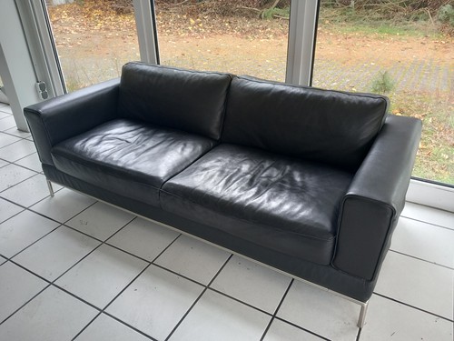 Couch ledercouch sitzgarnitur - ledercouch,