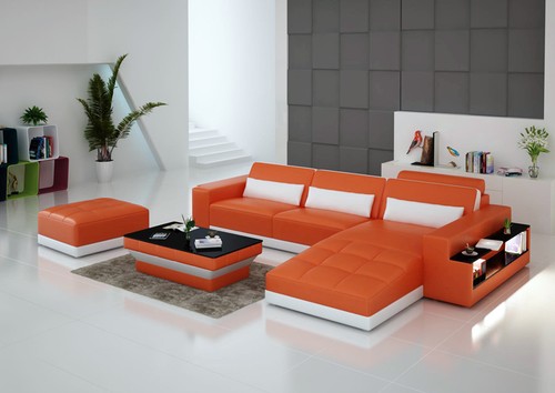 Ledersofa couch wohnlandschaft - ledersofa,