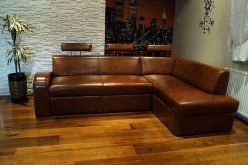 Italienisches leder ecksofa - leder,