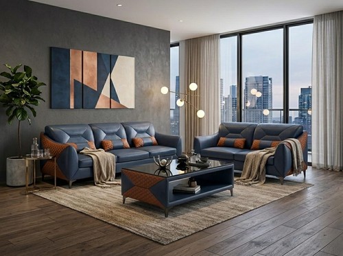 Leder sofa set - sofa, 3+2