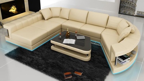 Ledersofa couch wohnlandschaft - ledersofa,