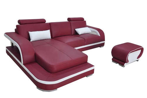 Leder eck sofa couch - leder,