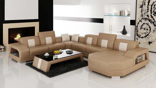 Ledersofa couch wohnlandschaft - couch,