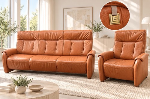 Himolla ledersofa 1 - +,