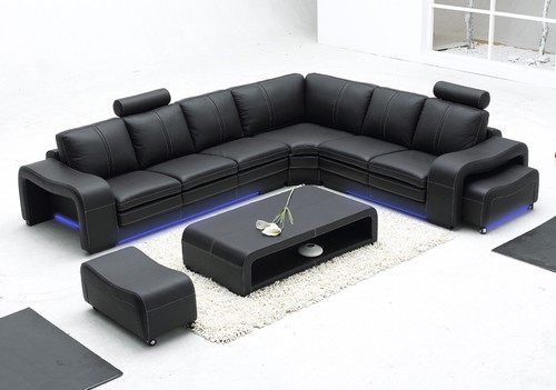 Design ledersofa mit usb - usb, couch