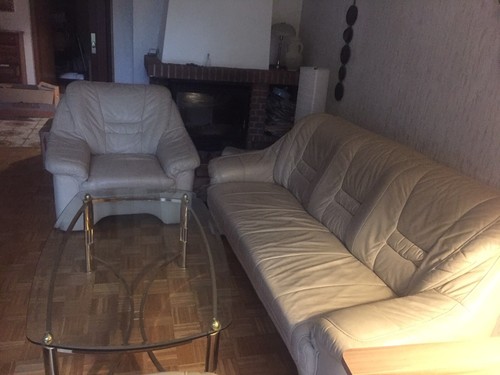 Leder sofa garnitur - sofa,