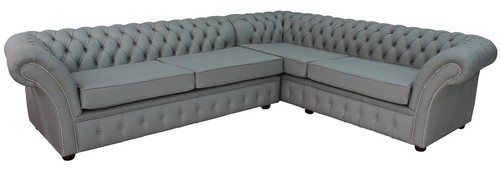 Ecksofa graue chesterfield - graue,